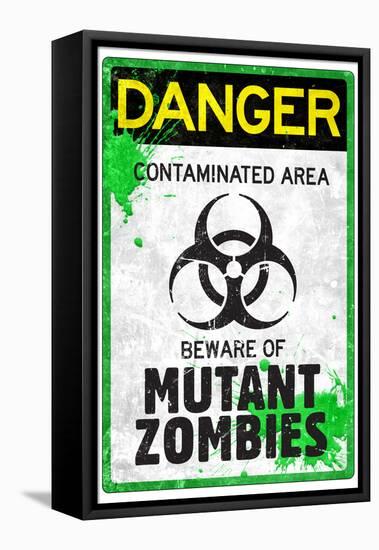 Danger Mutant Zombies-null-Framed Stretched Canvas