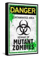 Danger Mutant Zombies-null-Framed Stretched Canvas