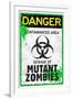 Danger Mutant Zombies-null-Framed Art Print