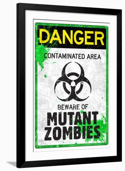 Danger Mutant Zombies-null-Framed Art Print