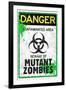 Danger Mutant Zombies-null-Framed Art Print