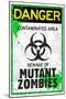 Danger Mutant Zombies-null-Mounted Poster