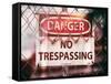 Danger Sign-Philippe Hugonnard-Framed Stretched Canvas