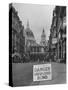 Danger Unexploded Bomb Sign at Cordoned Off Area in Front of St. Paul's Church-Hans Wild-Stretched Canvas