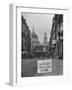 Danger Unexploded Bomb Sign at Cordoned Off Area in Front of St. Paul's Church-Hans Wild-Framed Photographic Print