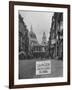 Danger Unexploded Bomb Sign at Cordoned Off Area in Front of St. Paul's Church-Hans Wild-Framed Photographic Print