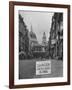 Danger Unexploded Bomb Sign at Cordoned Off Area in Front of St. Paul's Church-Hans Wild-Framed Photographic Print