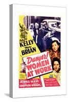 Danger! Women at Work, US poster, Patsy Kelly, Mary Brian, 1943-null-Stretched Canvas
