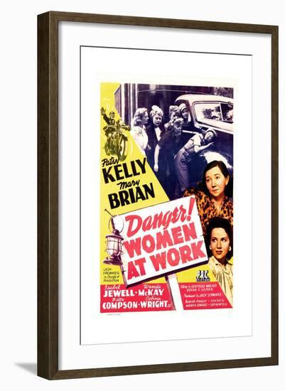 Danger! Women at Work, US poster, Patsy Kelly, Mary Brian, 1943-null-Framed Art Print