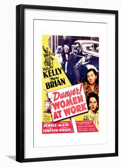 Danger! Women at Work, US poster, Patsy Kelly, Mary Brian, 1943-null-Framed Art Print