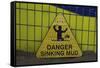 Danger-Banksy-Framed Stretched Canvas