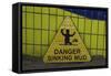 Danger-Banksy-Framed Stretched Canvas