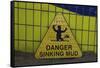 Danger-Banksy-Framed Stretched Canvas