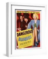 Dangerous Blondes-null-Framed Art Print