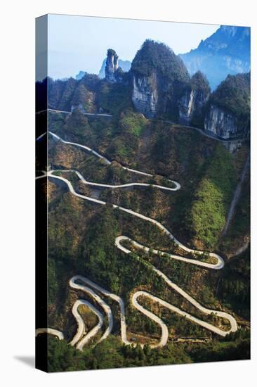 Dangerous Path in China-kataleewan intarachote-Stretched Canvas