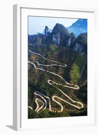 Dangerous Path in China-kataleewan intarachote-Framed Photographic Print