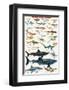 Dangerous Sharks-null-Framed Premium Giclee Print