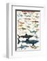 Dangerous Sharks-null-Framed Premium Giclee Print