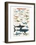 Dangerous Sharks-null-Framed Art Print