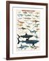 Dangerous Sharks-null-Framed Art Print