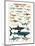 Dangerous Sharks-null-Mounted Art Print