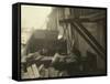 Dangerous Work - 12-Year Old Laborer at Miller and Vidor Lumber Company, Beaumont, Texas, c.1913-Lewis Wickes Hine-Framed Stretched Canvas