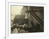 Dangerous Work - 12-Year Old Laborer at Miller and Vidor Lumber Company, Beaumont, Texas, c.1913-Lewis Wickes Hine-Framed Photo