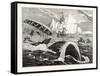 Dangers of the Whale Fishery-null-Framed Stretched Canvas