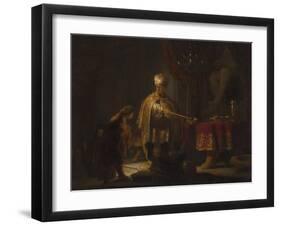 Daniel and Cyrus before the Idol Bel, 1633-Rembrandt van Rijn-Framed Giclee Print