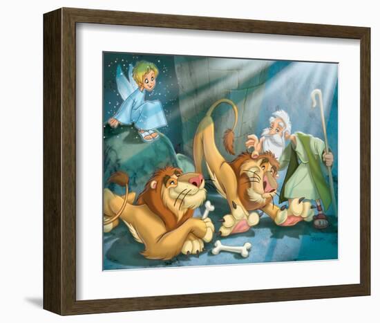 Daniel and the Lions-null-Framed Art Print