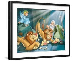 Daniel and the Lions-null-Framed Art Print