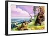 Daniel Boone Blazes the Wilderness Trail-Severino Baraldi-Framed Giclee Print