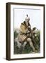 Daniel Boone, Pioneer of Kentucky, with His Rifle and Dog-null-Framed Giclee Print