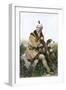 Daniel Boone, Pioneer of Kentucky, with His Rifle and Dog-null-Framed Giclee Print