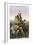 Daniel Boone, Pioneer of Kentucky, with His Rifle and Dog-null-Framed Giclee Print