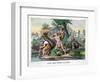 Daniel Boone Protects His Family-null-Framed Giclee Print