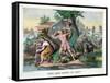 Daniel Boone Protects His Family-null-Framed Stretched Canvas