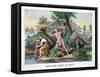 Daniel Boone Protects His Family-null-Framed Stretched Canvas