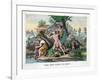 Daniel Boone Protects His Family-null-Framed Giclee Print
