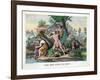 Daniel Boone Protects His Family-null-Framed Giclee Print