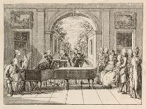 Five Instrumental Performers and a Singer Entertain an Aristocratic Audience in a Stately Home-Daniel Chodowiecki-Art Print