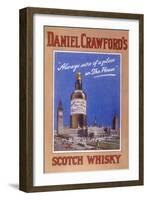 Daniel Crawford's Scotch Whisky - 'Always Sure of a Place in the House'-null-Framed Art Print