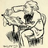 Caricature of FAURÉ from-Daniel de Losques-Stretched Canvas