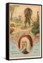 Daniel Defoe, English Novelist, and a Scene from Robinson Crusoe-null-Framed Stretched Canvas