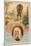 Daniel Defoe, English Novelist, and a Scene from Robinson Crusoe-null-Mounted Giclee Print