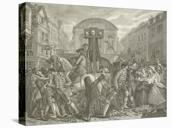 Daniel Defoe in the Pillory, 1703-Eyre Crowe-Stretched Canvas