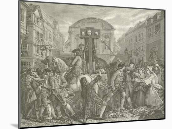 Daniel Defoe in the Pillory, 1703-Eyre Crowe-Mounted Giclee Print