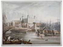 View of Westminster Hall and Abbey, from Westminster Bridge, London, 1819-Daniel Havell-Giclee Print