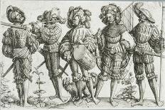 Five Mercenaries in the Thirty Years' War (1518-48), 1530-Daniel Hopfer-Framed Stretched Canvas