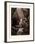 Daniel in the Den of Lions, by Gustave Dore, 1832 - 1883-Gustave Dore-Framed Giclee Print